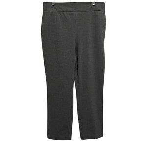 Rachel Zoe Dark Gray Elastic Back Pull-On Pants Sz 10 Pockets Career Office